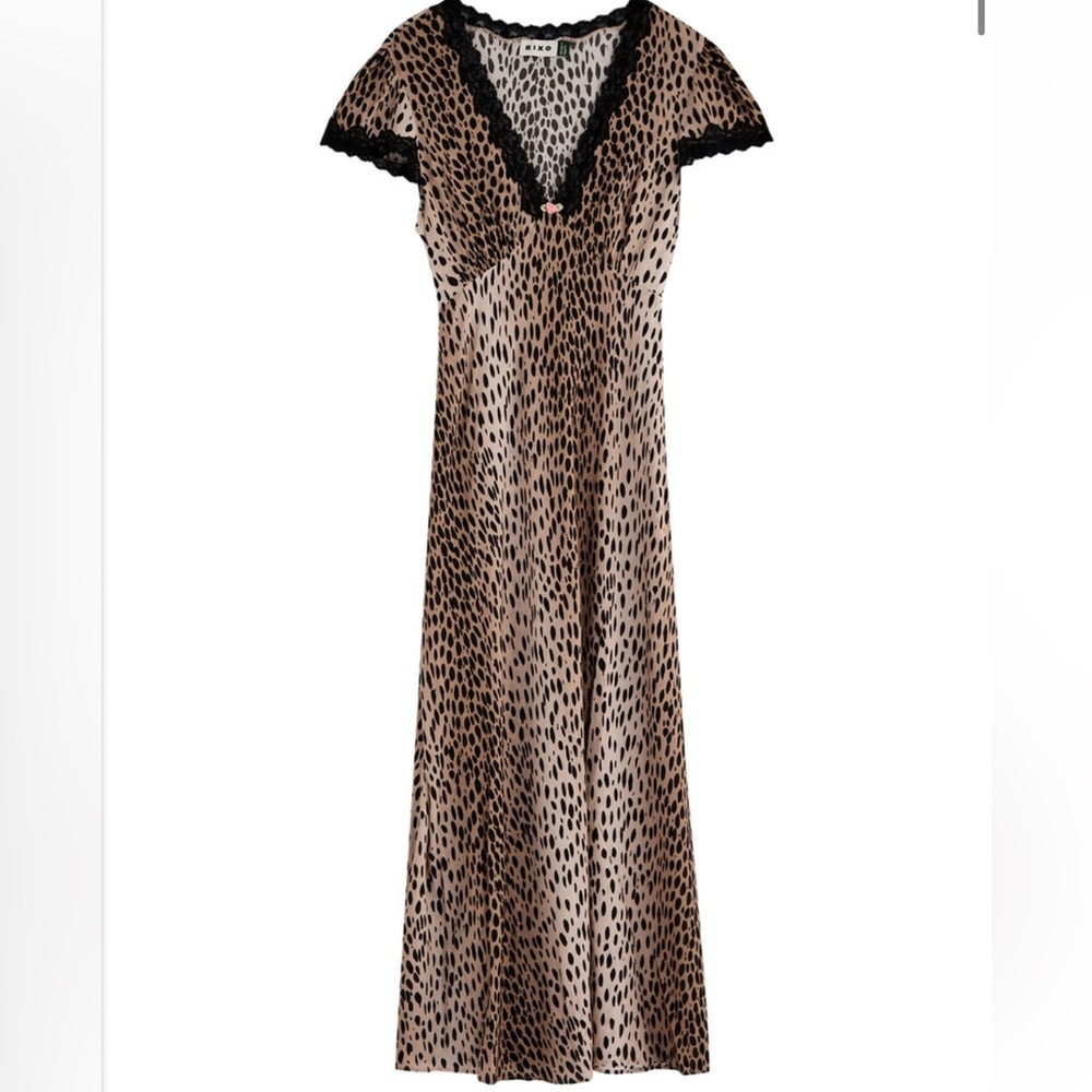 🐆 RIXO Clarice Leopard Dress NWT - Picture 5 of 8